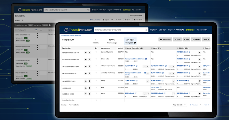 Introducing the Redesigned TrustedParts.com BOM Tool 